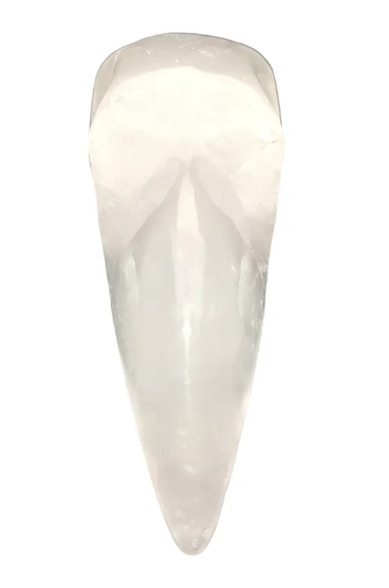 134G Quartz Crystal Raven Skull