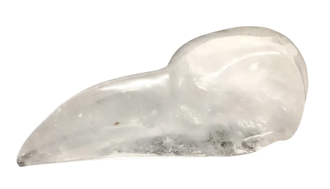 134G Quartz Crystal Raven Skull