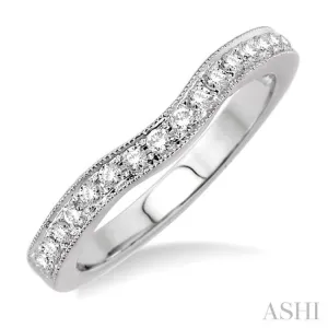 1/5 Ctw Round Cut Diamond Matching Wedding Band in 14K White Gold