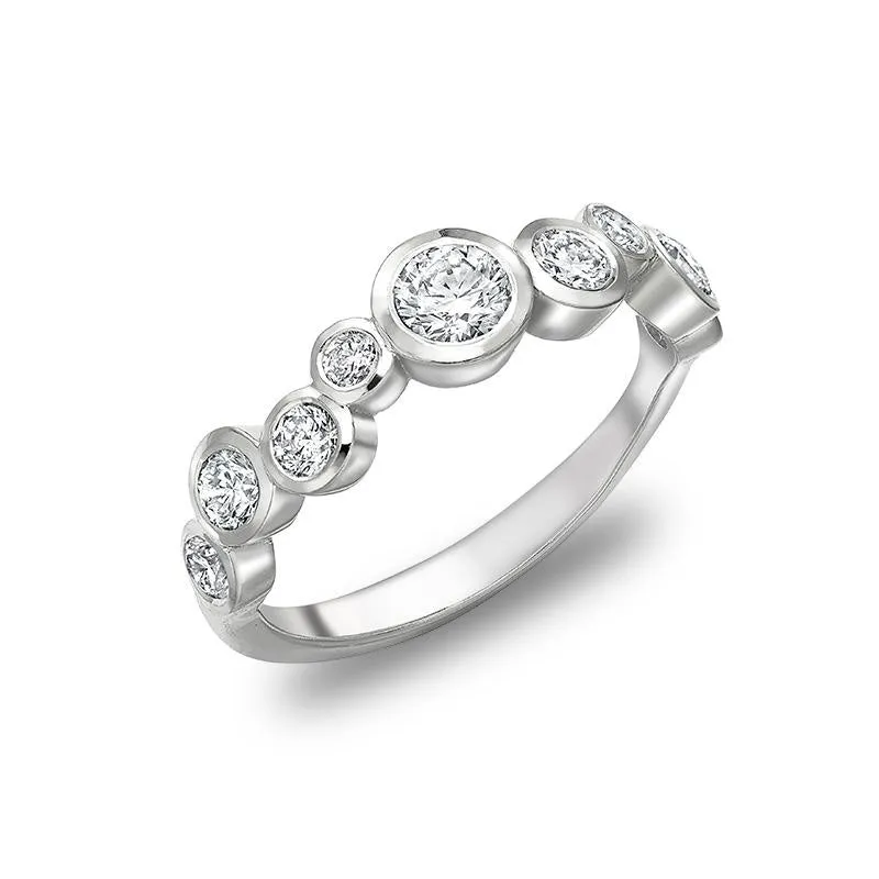 18k Gold & Diamond Cascade Ring - 0.75ct