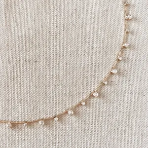 18k Gold Filled Sparkly Choker Necklace