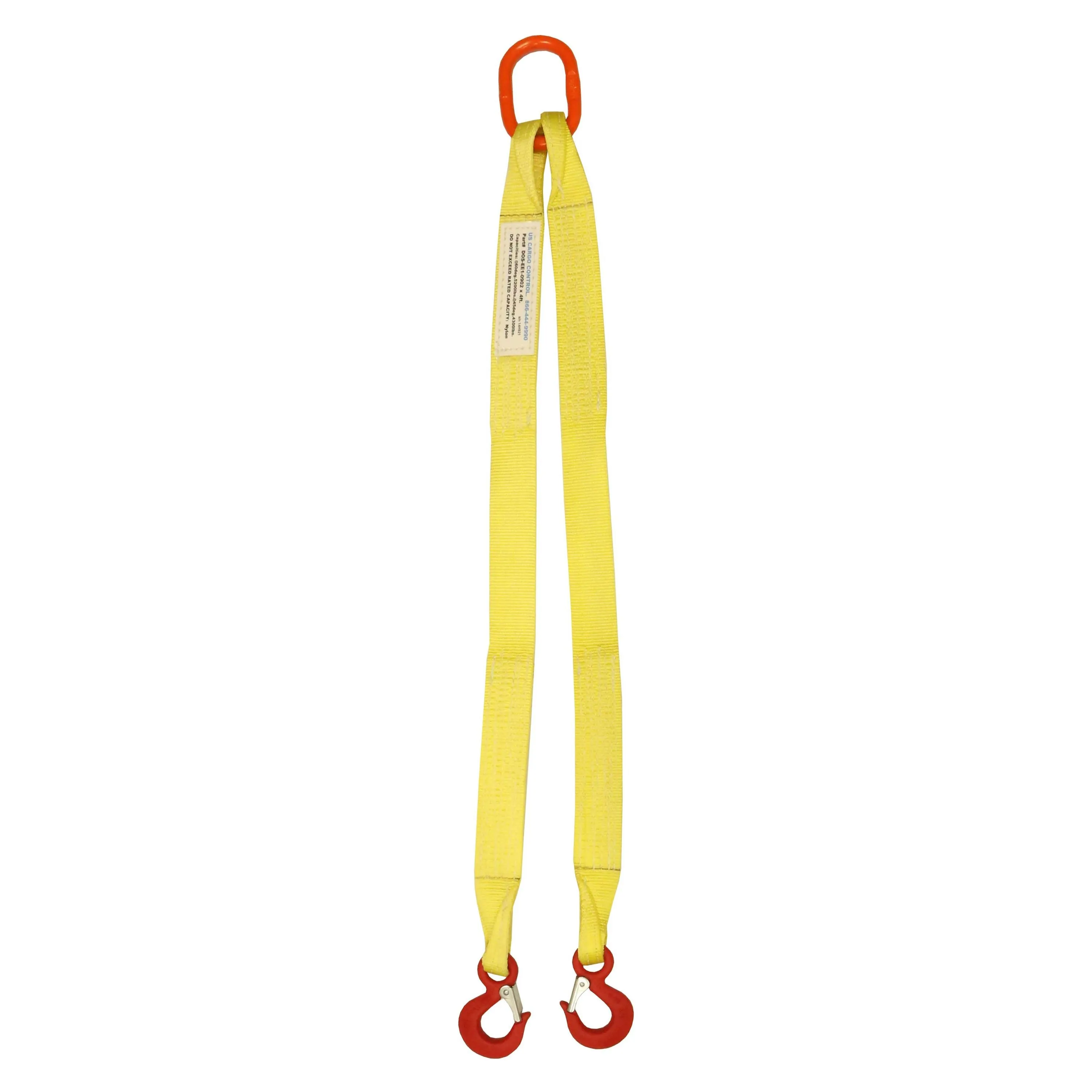 1"x3' (1 ply) Double Leg Nylon Sling w/ Master Link & Sling Hook