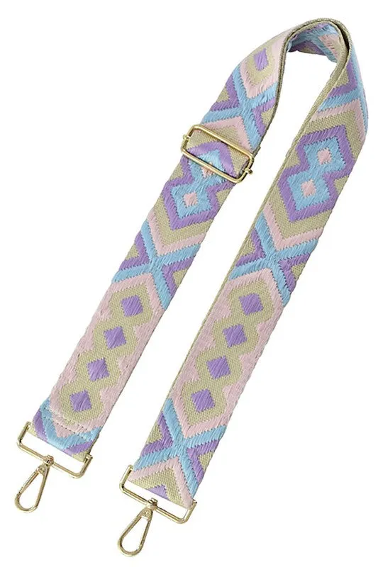 2 Inch Wide Aztec Tribal Pattern Guitar Strap