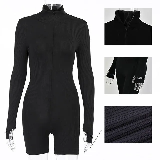 2021 New!!! Women's Sexy Jumpsuit Zipper Front Sizes S -L