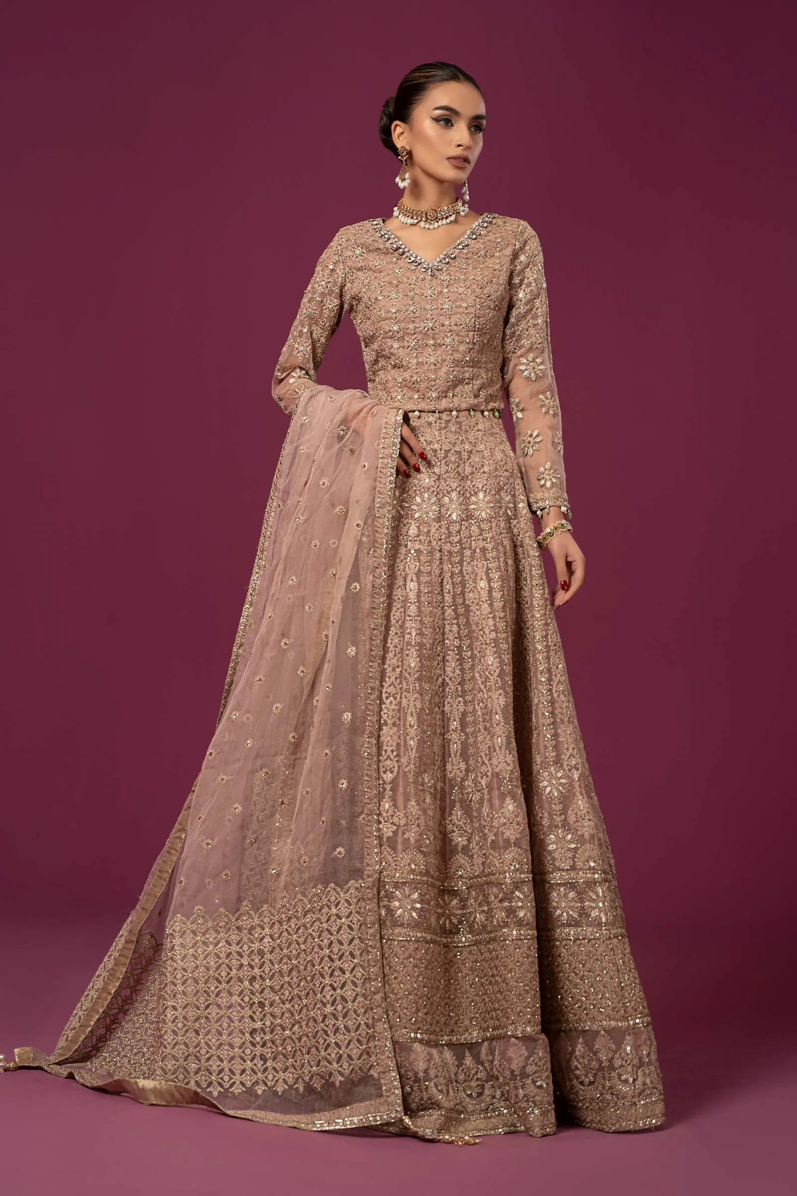 3 Piece Embroidered Organza Suit | SF-EF24-02