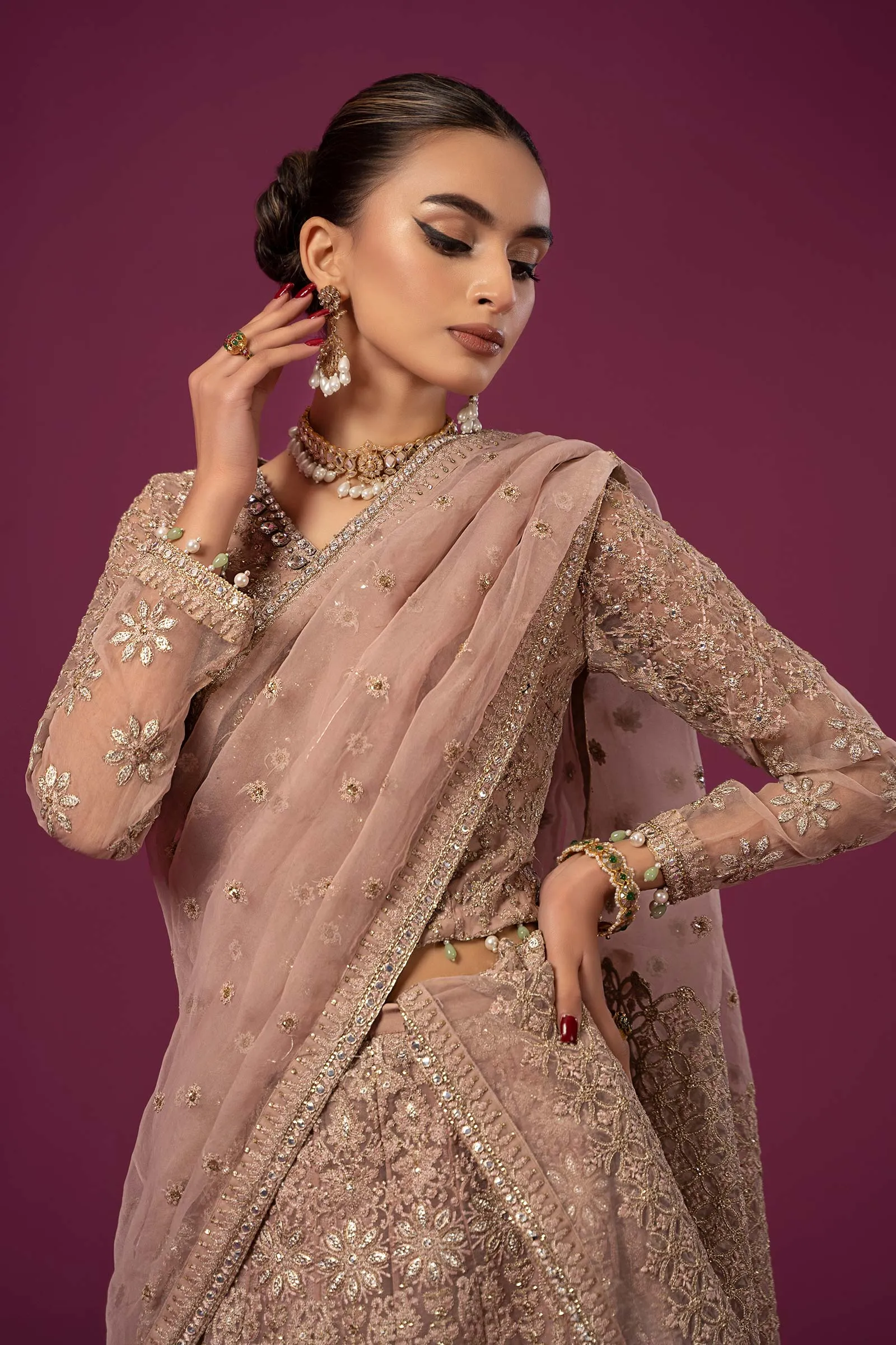 3 Piece Embroidered Organza Suit | SF-EF24-02