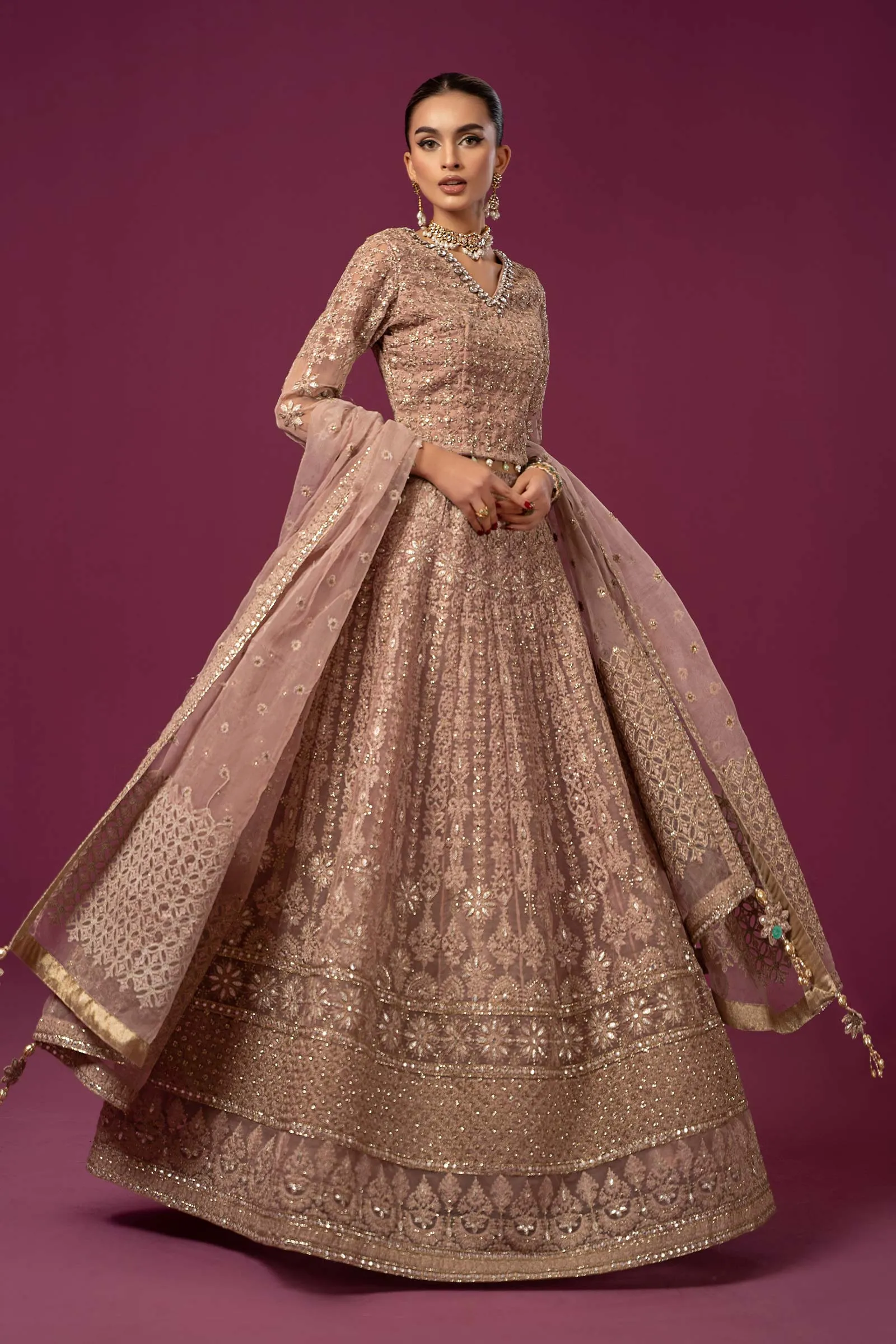 3 Piece Embroidered Organza Suit | SF-EF24-02