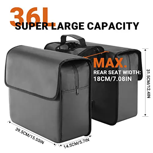 36L Double-Sided Rear Rack Bag