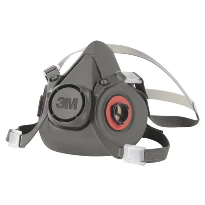 3M 6000 Half Face 4 Point Adjustable Reusable Respirator - Gray, Large