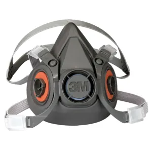 3M 6000 Half Face 4 Point Adjustable Reusable Respirator - Gray, Large