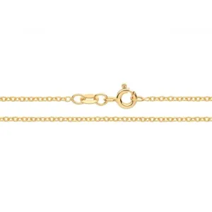 9ct Yellow Gold Paperclip Chain Necklace CH567