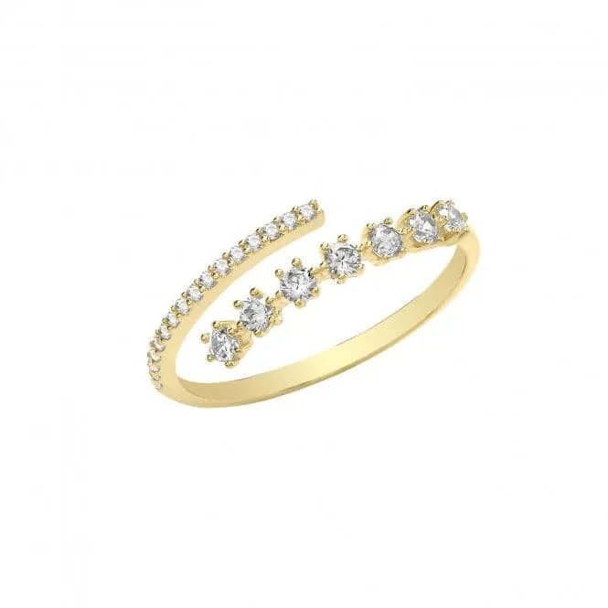 9ct Yellow Gold Zirconia Wrap Ring RN1605