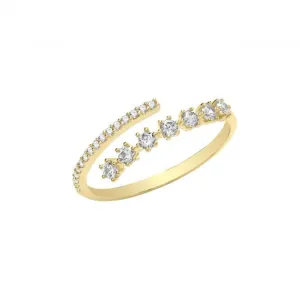 9ct Yellow Gold Zirconia Wrap Ring RN1605