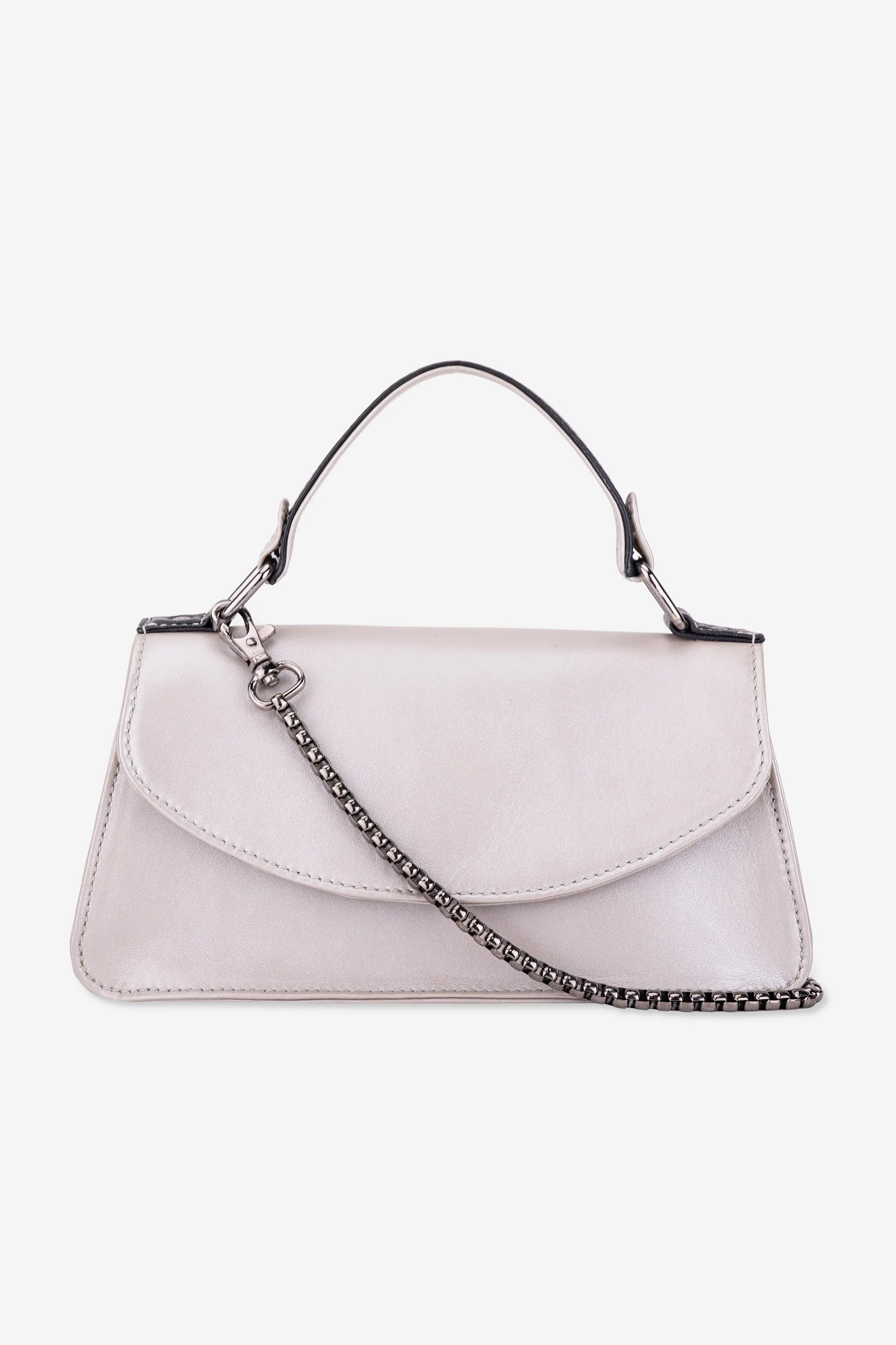 Abelardo Tiramisu Silver Handbag