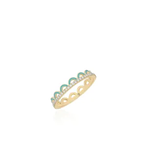 Alma Aqua Dome Ring