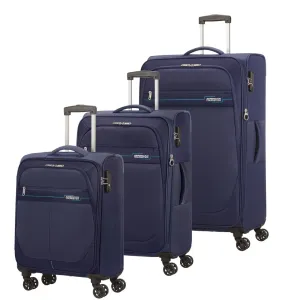 American Tourister - Set of 3 Expandable Blue - Deep Dive