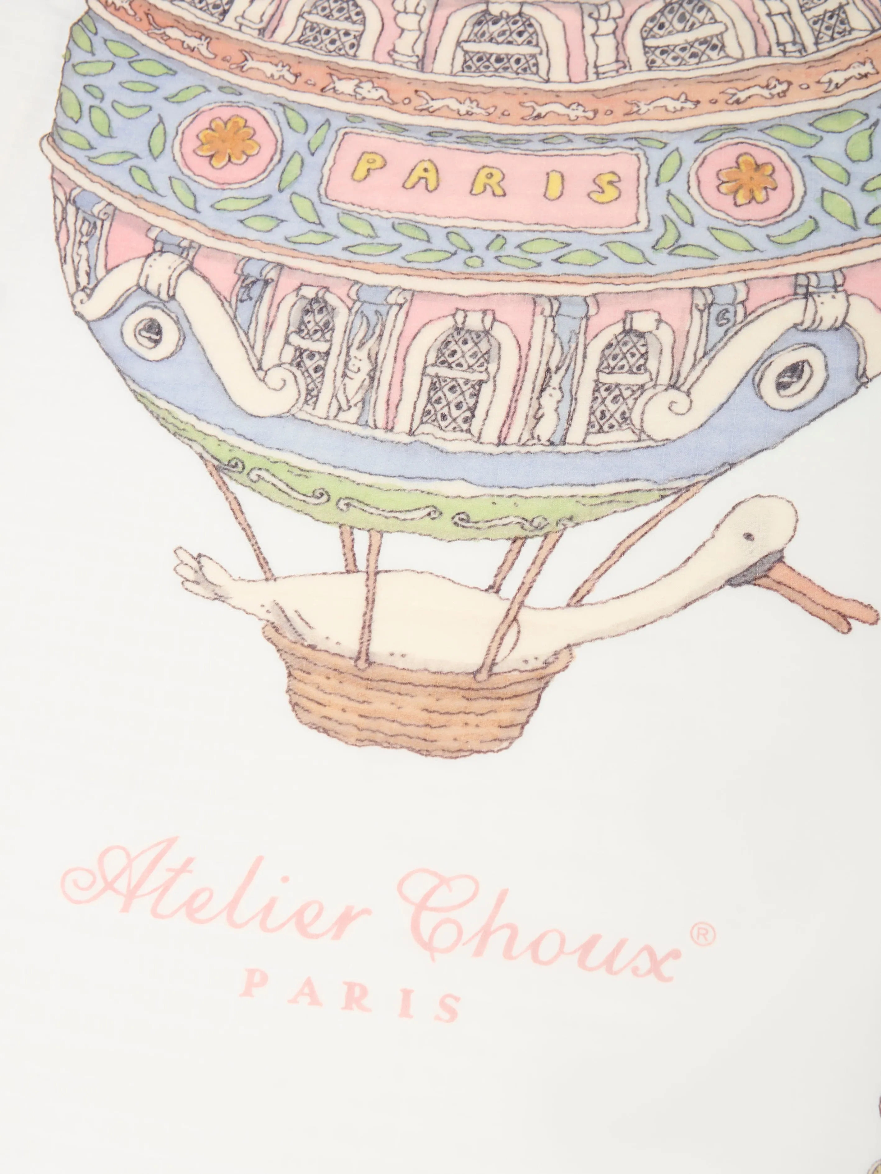 Atelier Choux Baby Grand Carré Hot Air Balloons in White