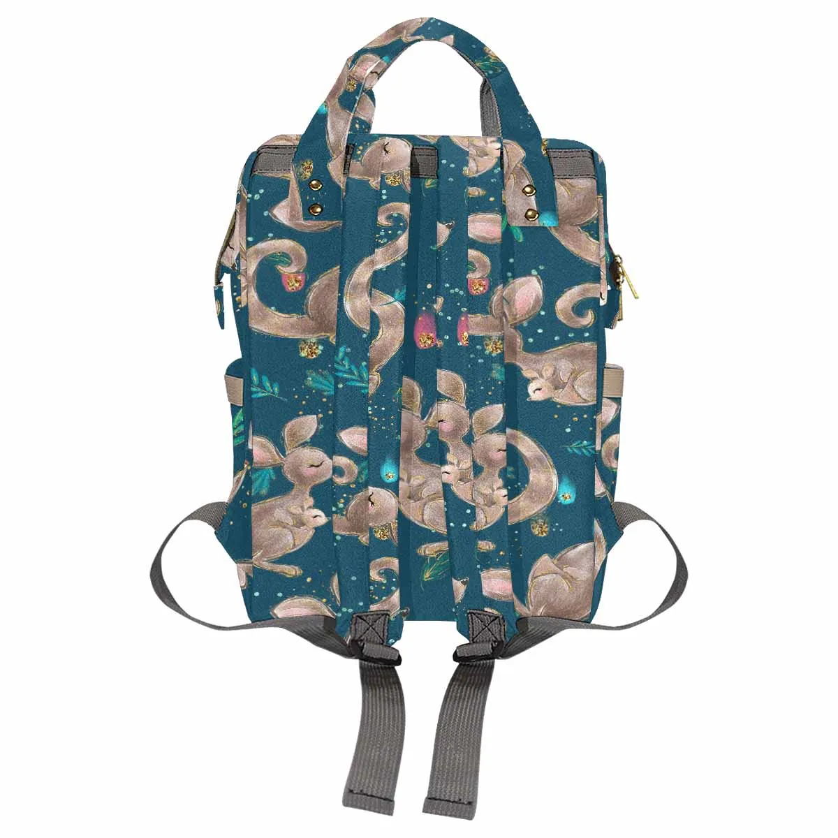 Australian Kangaroos Blue Diaper Bag Backpack