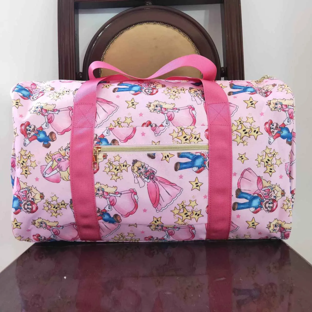 BA0130  canvas mario princess duffle bags 18.5*11.2*7.9 inches hold-all bag  RTS 20230810 RTS