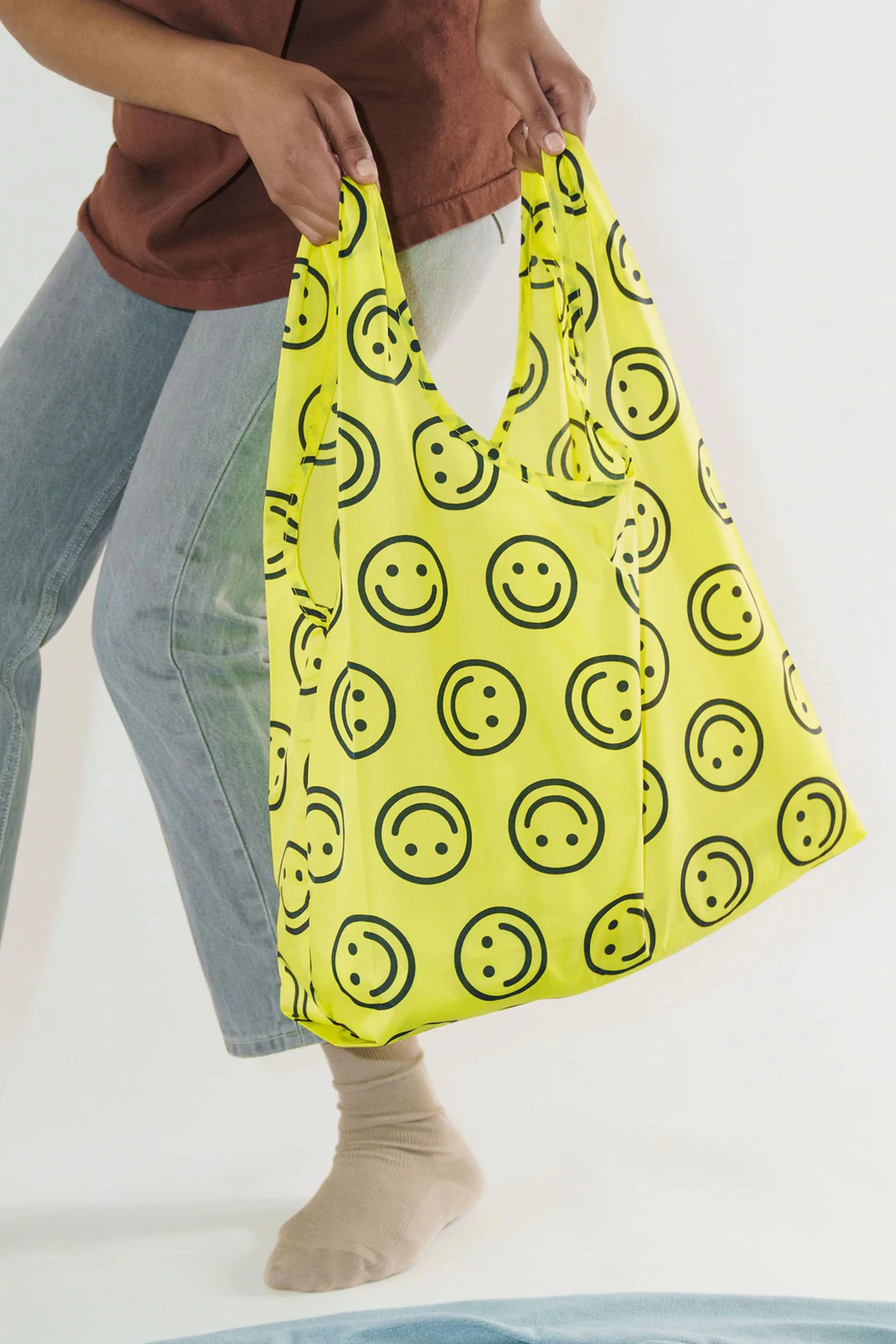 Baggu Yellow Happy Standard Reusable Bag