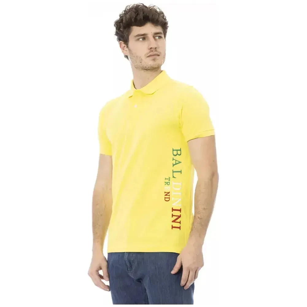 Baldinini Trend Yellow Cotton Men Polo-Shirt