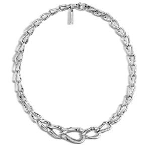 Bamboo Silver Link Necklace - NB5805