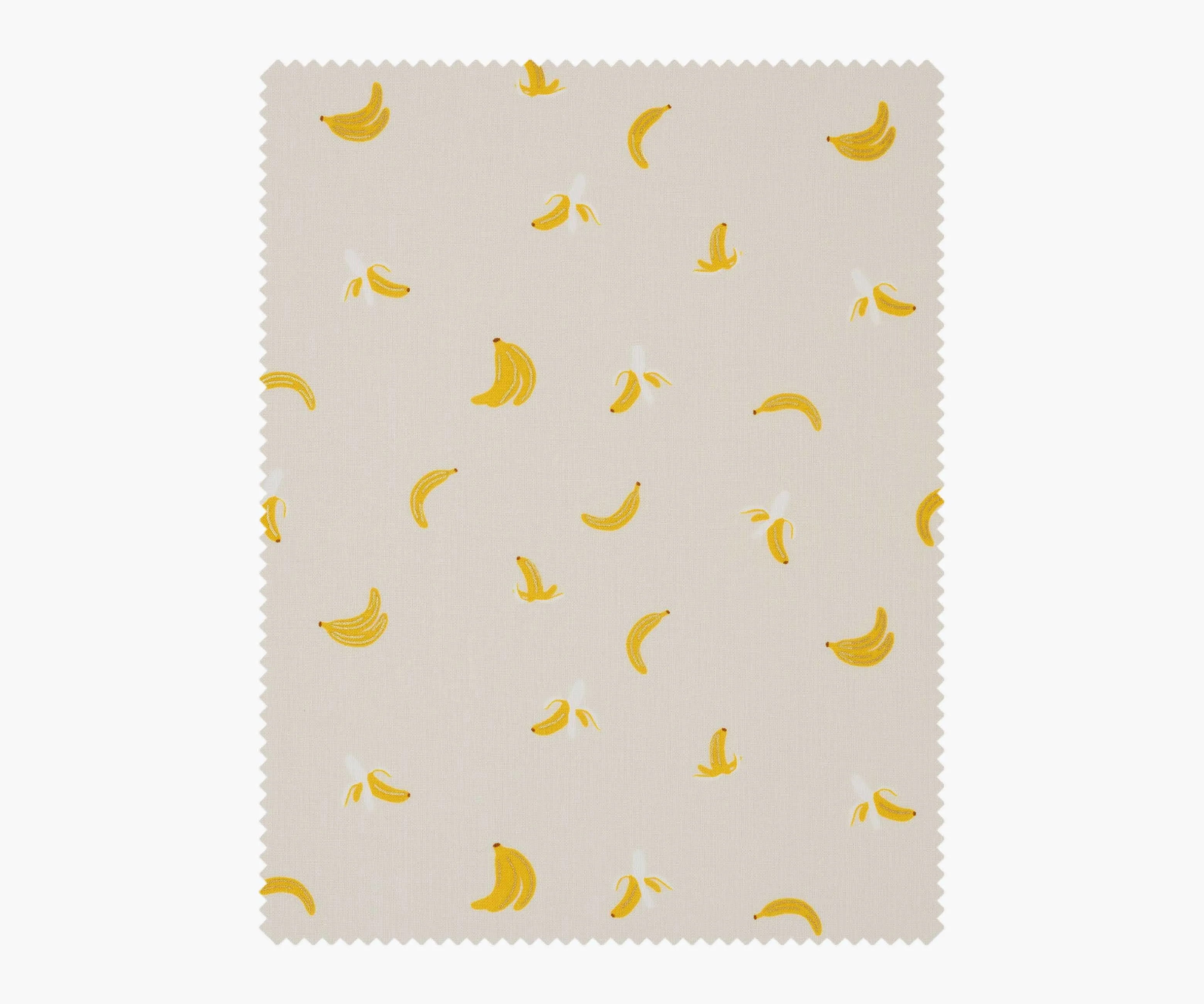 Bananas Cotton Metallic Fabric - Cream