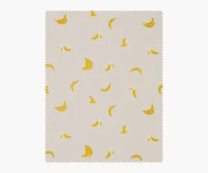 Bananas Cotton Metallic Fabric - Cream