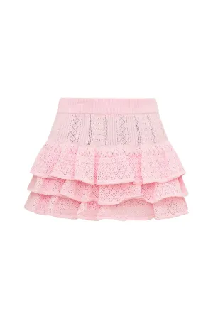 Baudin Bow Pointelle Mini Skirt