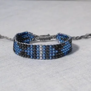 Bead-Woven Bracelet with Adjustable Clasp #1