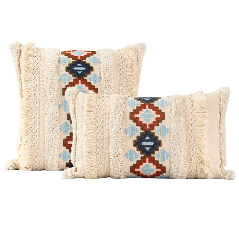 Beige Bohemian Pillow