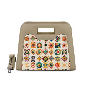 Beige Chic Peek Handbag Motifs