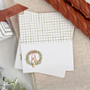 bell wreath place cards