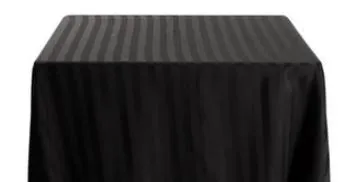 Black Stripe Polyester Tablecloth