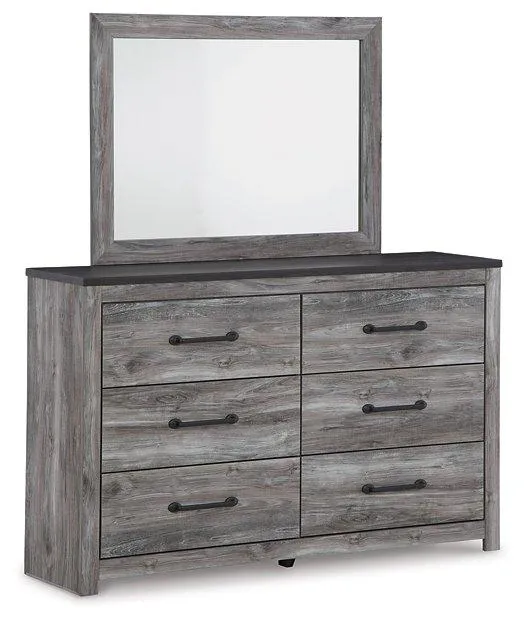 Bronyan Dark Gray Dresser and Mirror