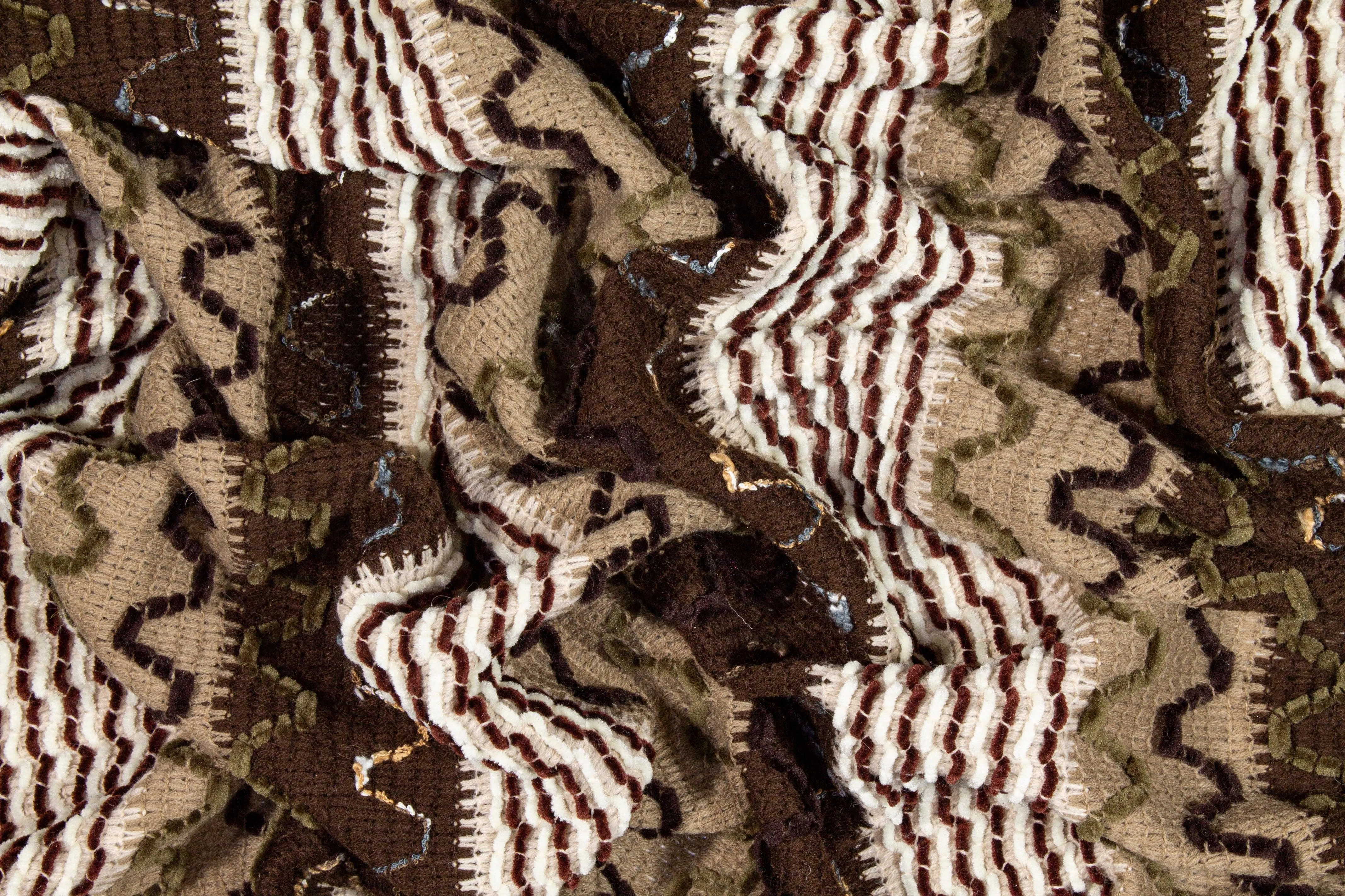 Brown Polyester Knit