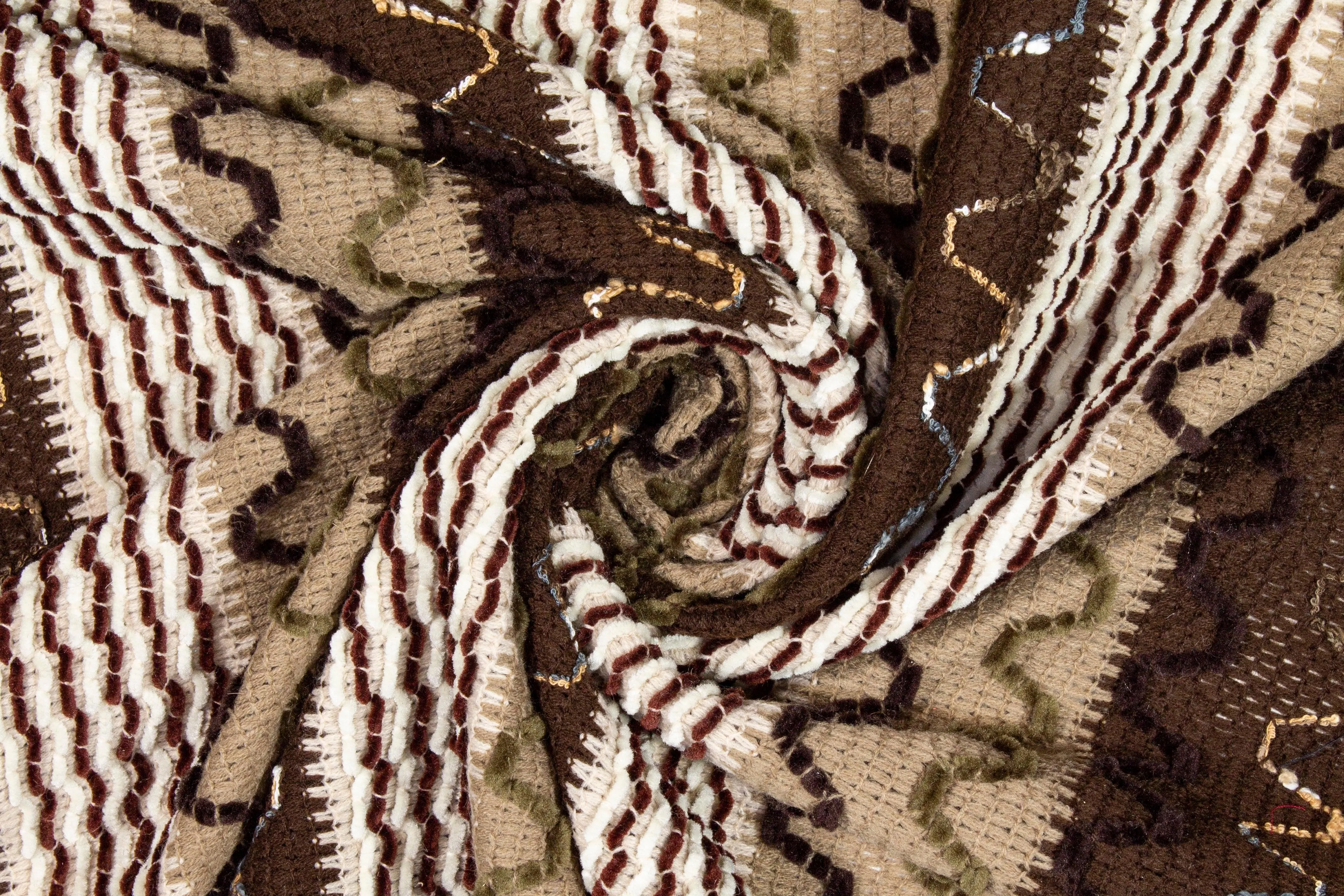 Brown Polyester Knit