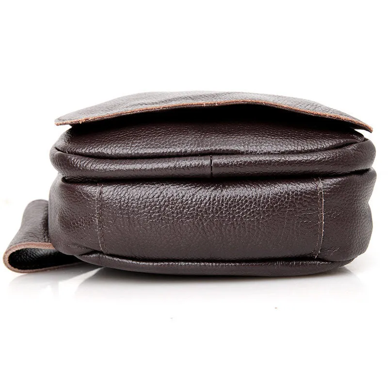 Brown Single Sling Shoulder Bag For Men