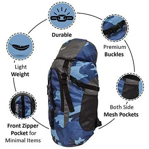 Camouflage 45 LTR Blue & Grey Rucksack