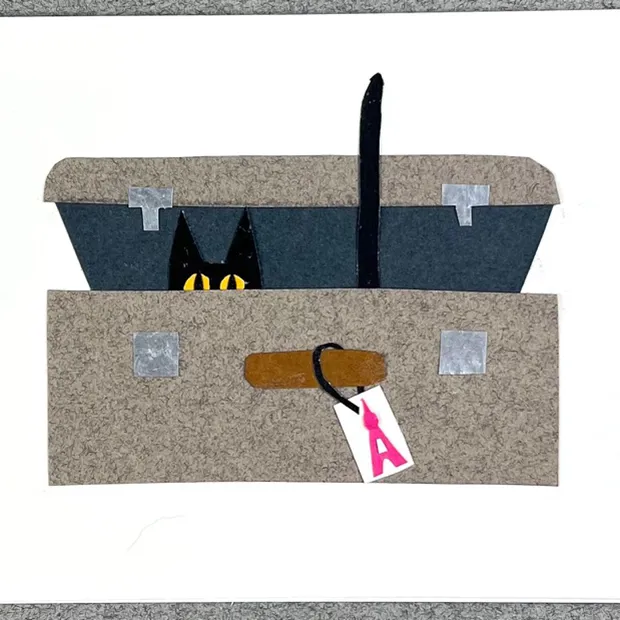 Cat in Suitcase Artwork