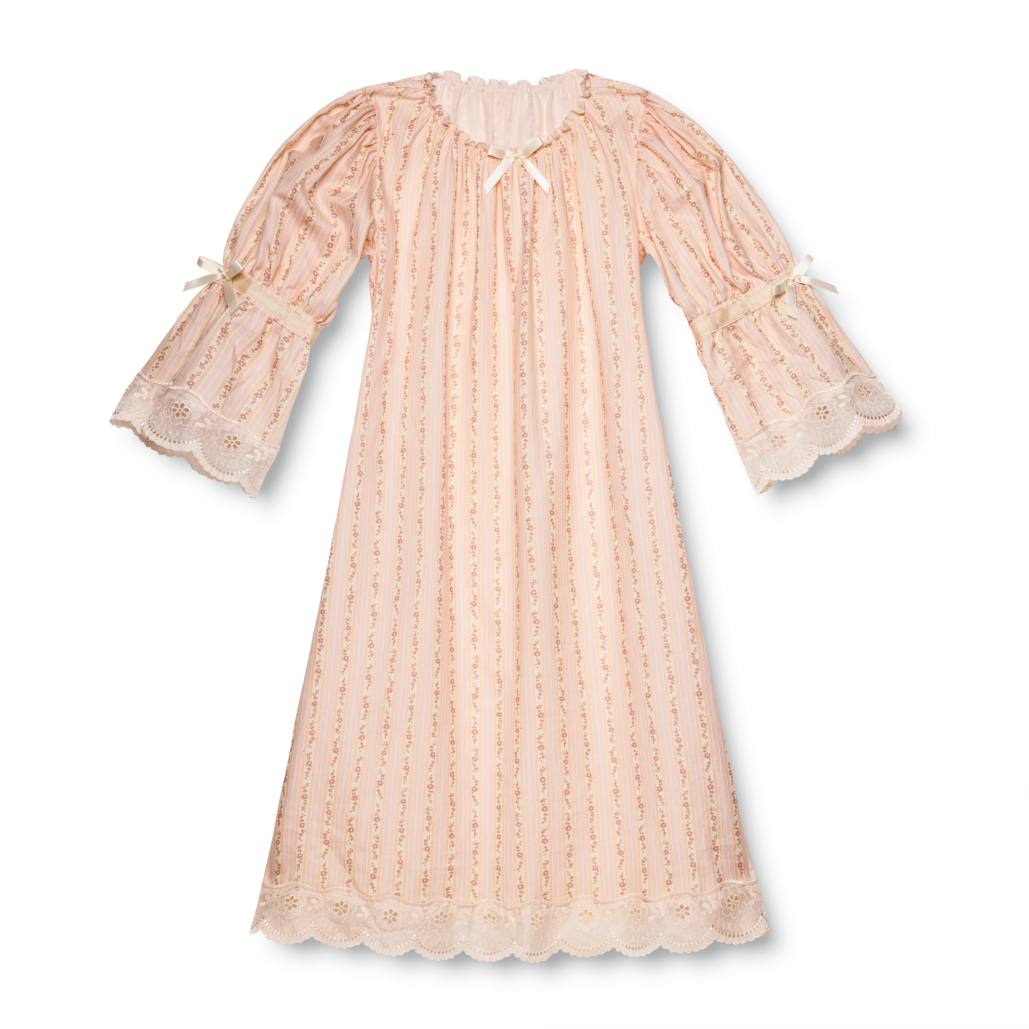 CECILIA - GIRLS COTTON NIGHTDRESS IN PINK FLOWERS