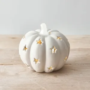 Ceramic T-Light Holder Pumpkin, 10.8cm