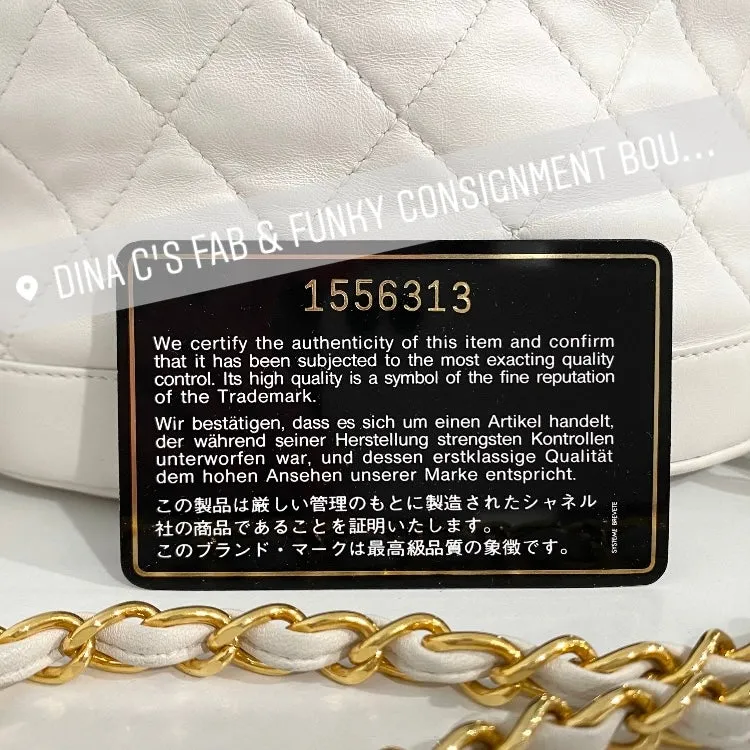 Chanel Vintage White Bucket Bag