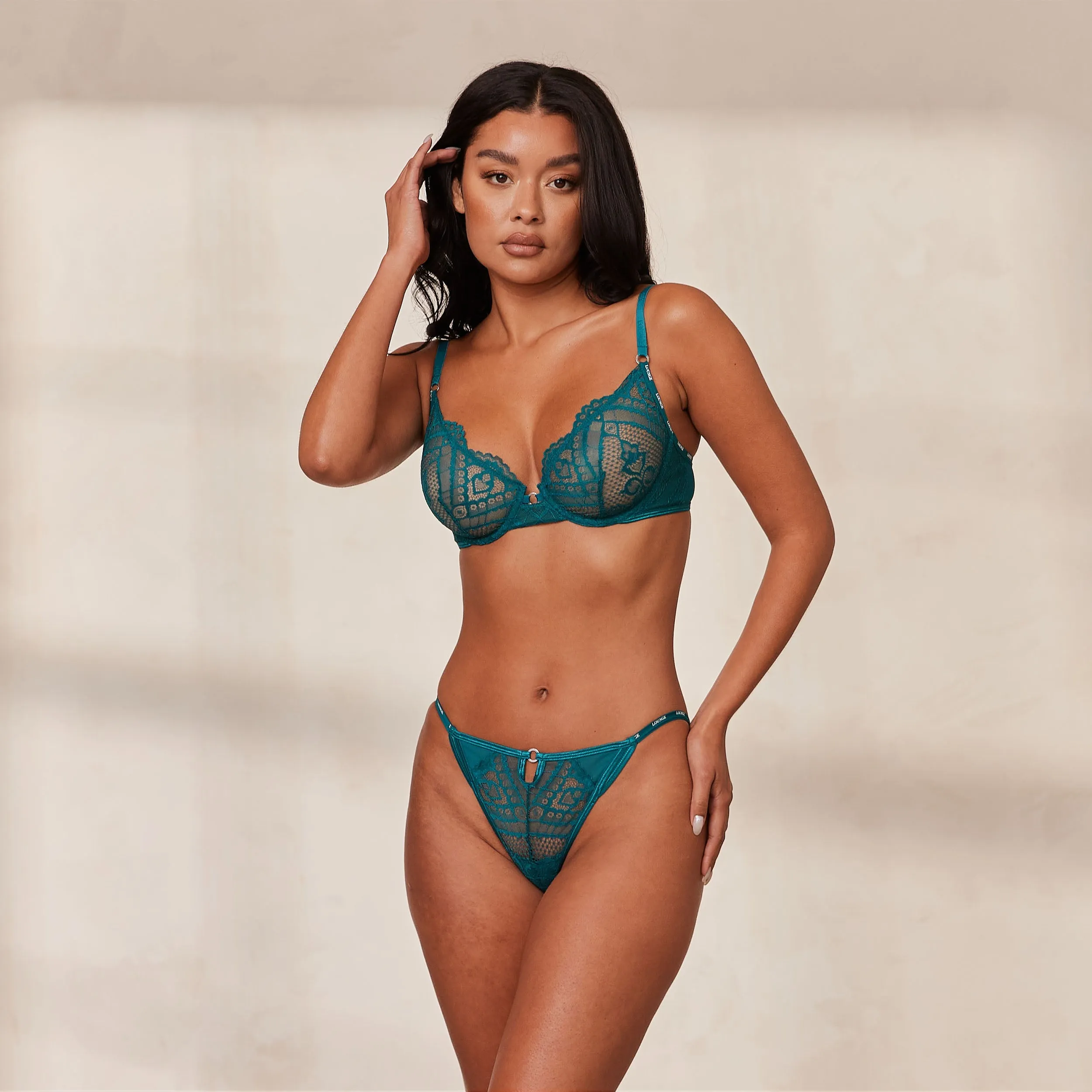 Charmed Balcony Bra  - Turquoise