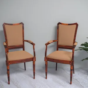 Classic Orient Style Wooden Vintage Handmade Chair Set of 2