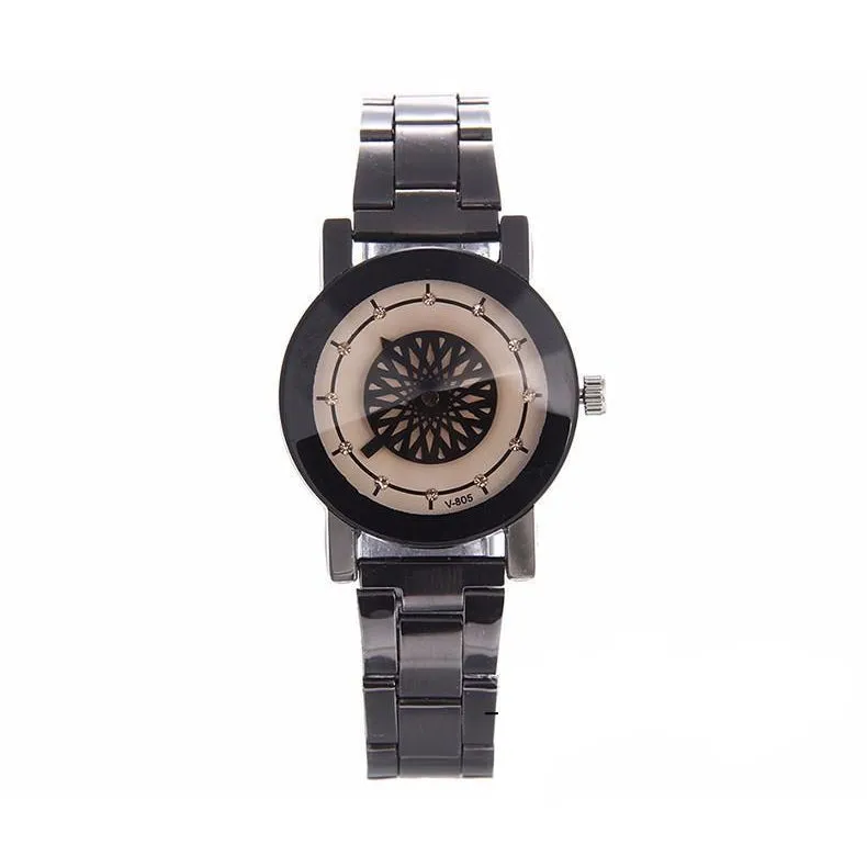 Couples Luxury Design Stainless Steel Wristwatch