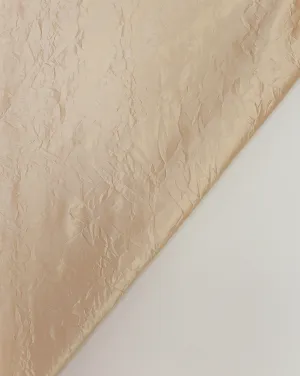 CREAM CRUSHED POLYESTER SATIN FABRIC