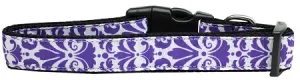 Damask Purple Nylon Cat Collar