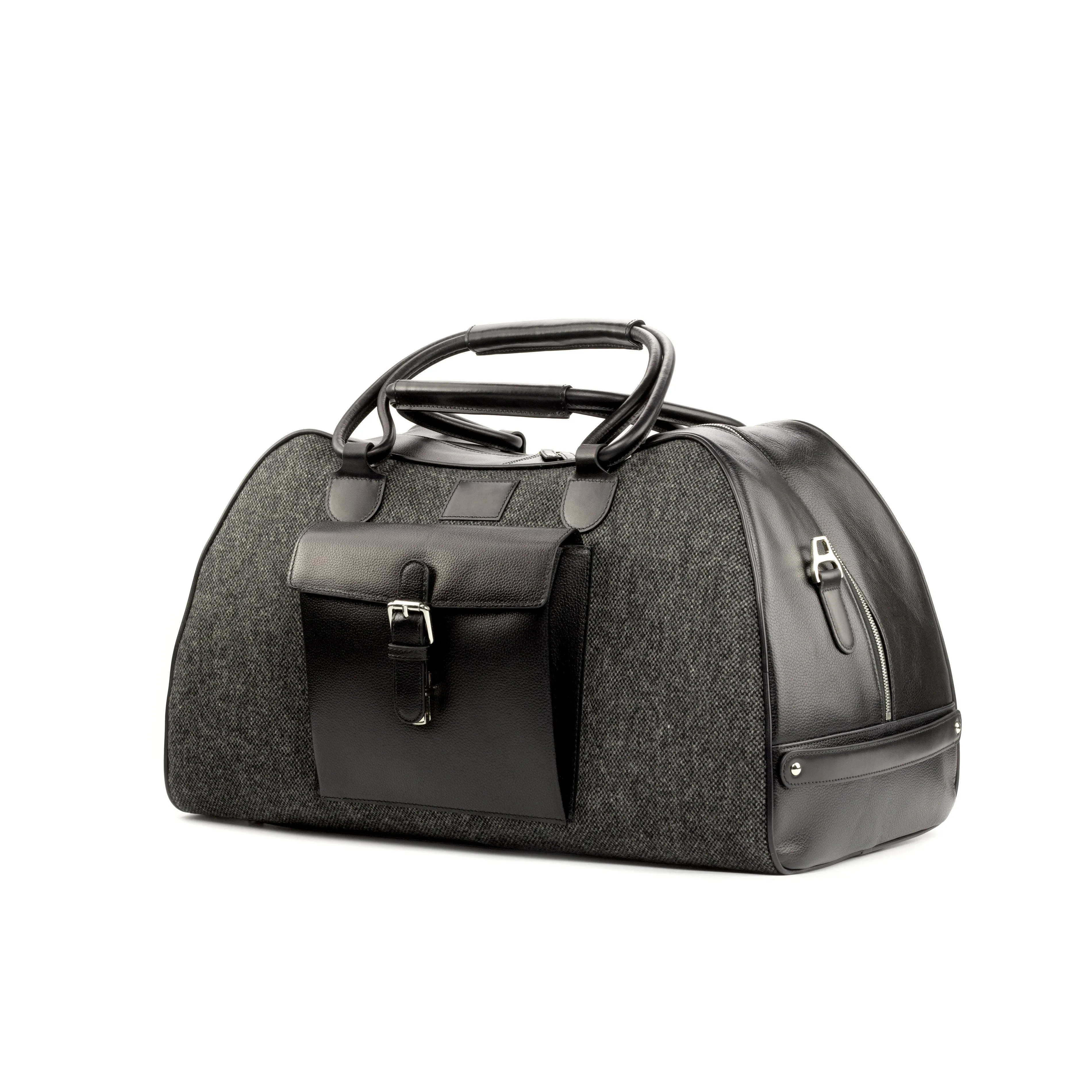 DapperFam Luxe Men's Travel Duffle in Nailhead Sartorial