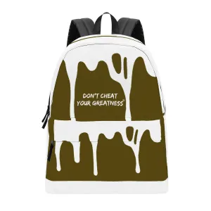 DCYG DRIP NX White & Brown Cotton Backpack